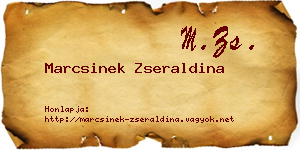 Marcsinek Zseraldina névjegykártya